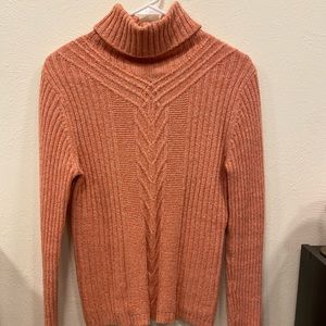 Salmon-colored Knit Sweater